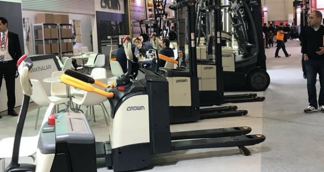 Crown forklift ve depo ekipmanları CeMAT Avrasya’da yerini aldı