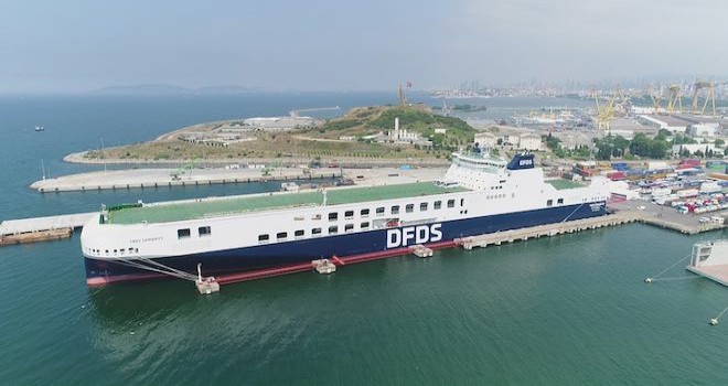 450 TIR kapasiteli DFDS’nin en yeni gemisi hizmete başladı