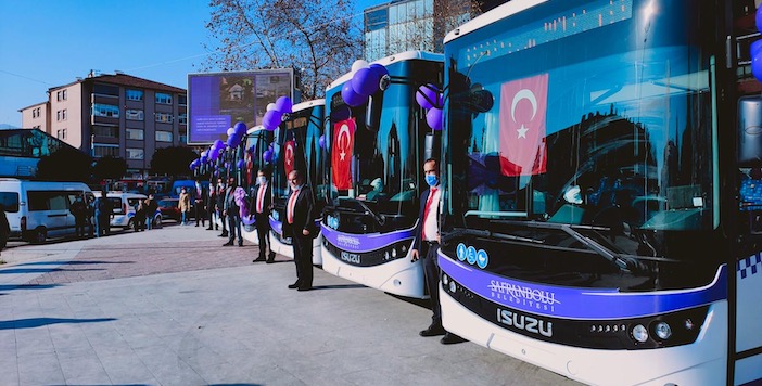 Anadolu Isuzu’nun COVID-19 virüsüne karşı geliştirdiği otobüsler Safranbolu yollarında