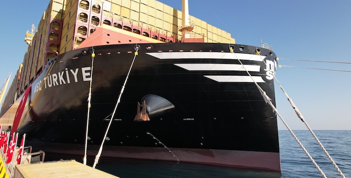 Dünyanın En Büyük Konteyner Gemisi "MSC Türkiye" Asyaport'ta