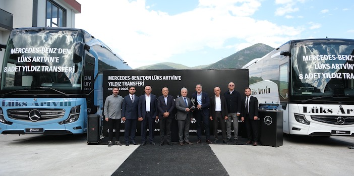 Lüks Artvin Seyahat Filosunu 8 adet Mercedes-Benz Otobüs Kattı