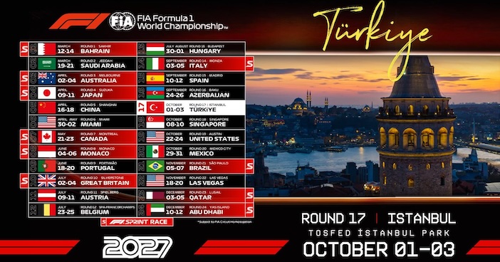 Formula 1, 3 Ekim 2027’de İstanbul’a Dönüyor
